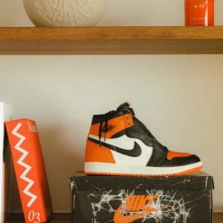 Jordan Sneakers Montantes|Sneakers En Cuir*Nike Air 1 Retro High OG *Shattered Backboard* Black / Black / Sail / Starfish