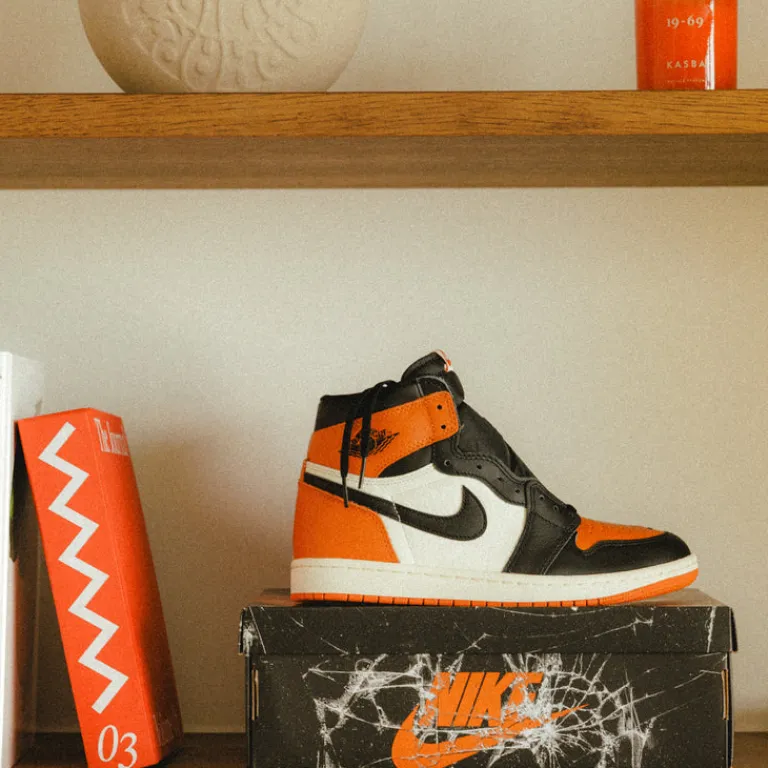 Jordan Sneakers Montantes|Sneakers En Cuir*Nike Air 1 Retro High OG *Shattered Backboard* Black / Black / Sail / Starfish