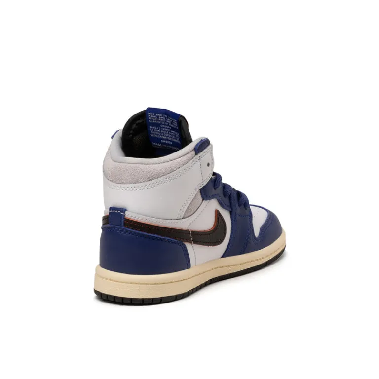 Jordan Sneakers Montantes|Sneakers En Cuir*Nike Air 1 Retro High OG *Rare Air* *PS* White / Black / Neutral Grey / Deep Royal Blue