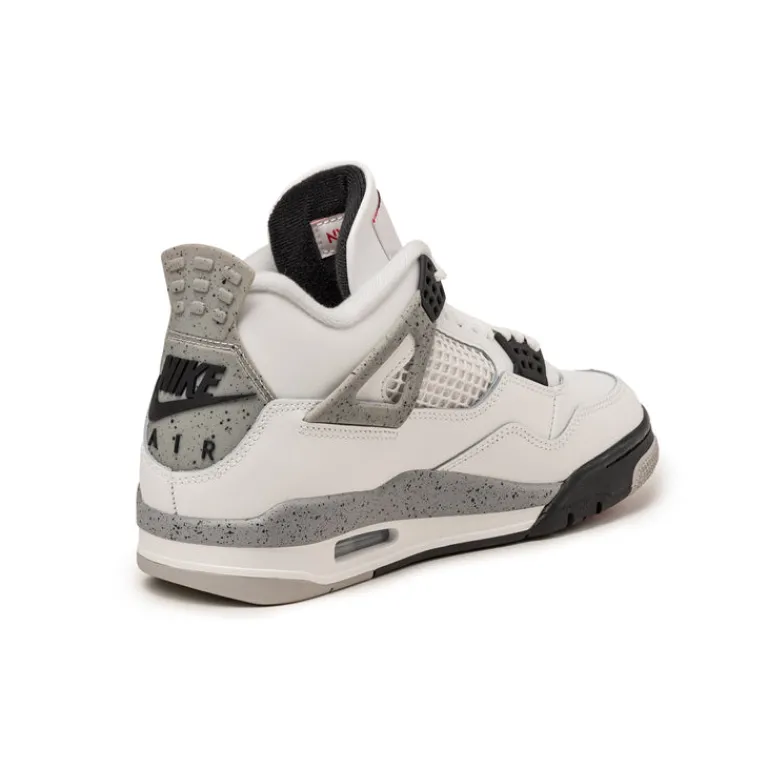 Jordan Sneakers Montantes|Sneakers En Cuir*Nike Air 4 Retro *White Cement* Summit White / Fire Red / Tech Grey / Black