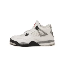 Jordan Sneakers Montantes|Sneakers En Cuir*Nike Air 4 Retro *White Cement* *PS* Summit White / Fire Red / Tech Grey / Black