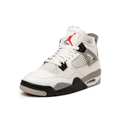 Jordan Sneakers Montantes|Sneakers En Cuir*Nike Air 4 Retro *White Cement* *GS* Summit White / Fire Red / Tech Grey / Black