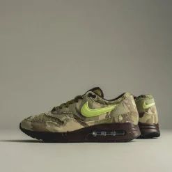 Nike Chaussures De Running Retro*Air Max 1 '86 *Big Bubble* Earth / Light Lemon Twist / Oil Green / Black