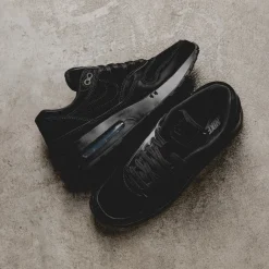 Nike Sneakers En Cuir|Chaussures De Running Retro*Air Max 1 '86 OG *Big Bubble* *Black Cat* Black / Black / Black
