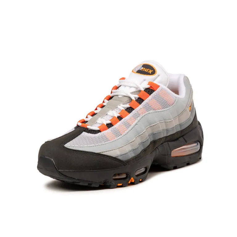 Nike Sneakers En Cuir|Chaussures De Running Retro*Air Max 95 *Big Bubble* Black / Bright Mandarin / Clear Grey