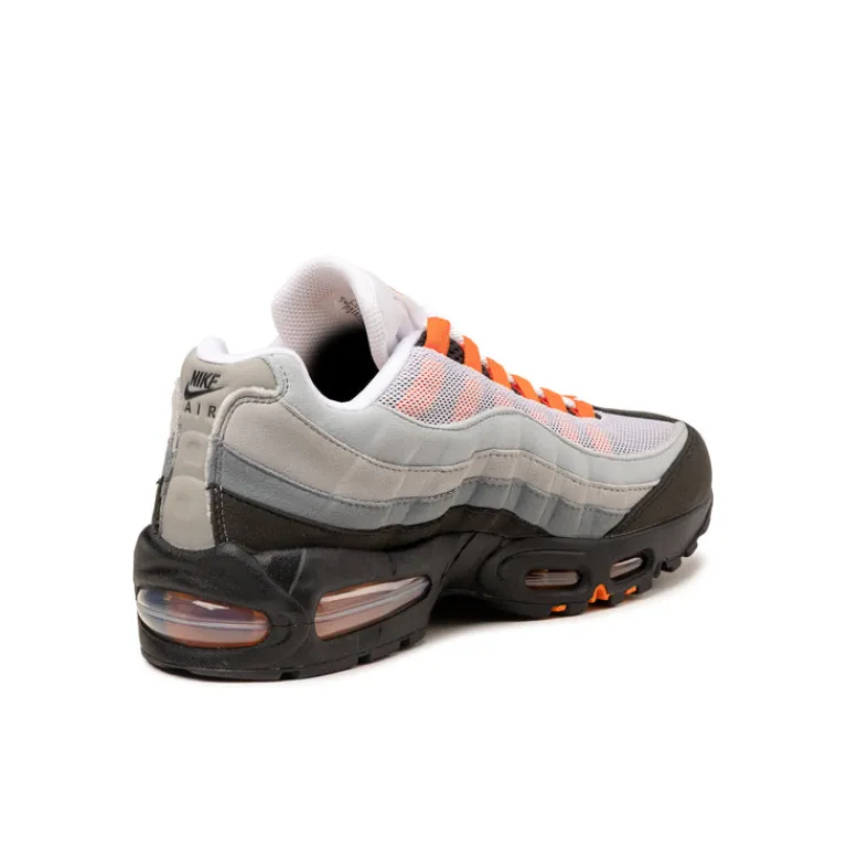 Nike Sneakers En Cuir|Chaussures De Running Retro*Air Max 95 *Big Bubble* Black / Bright Mandarin / Clear Grey