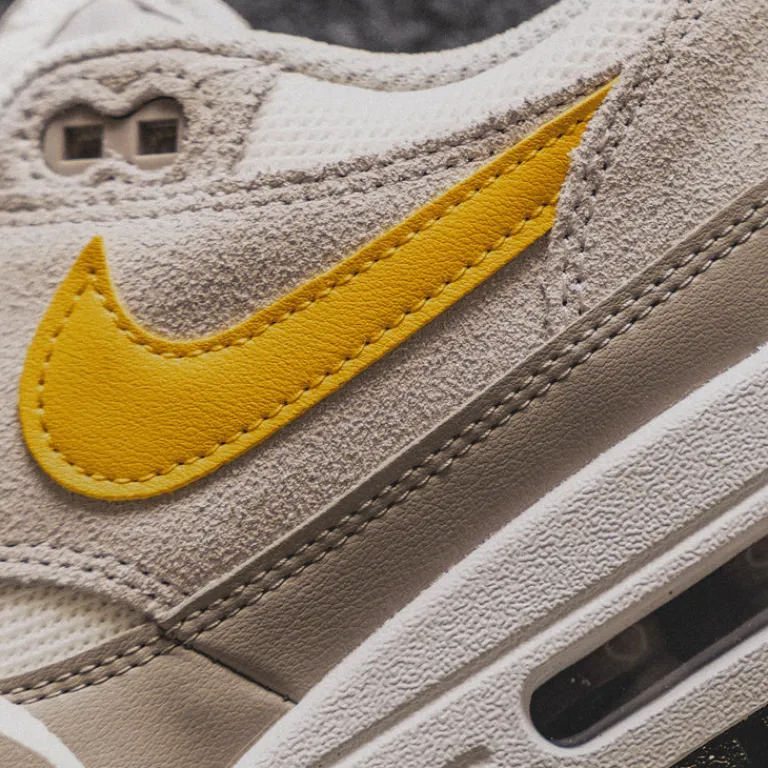 Nike Sneakers En Cuir|Chaussures De Running Retro*Air Max 1 Essential Summit White / University Gold / Vast Grey