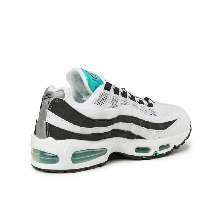 Nike Sneakers En Cuir|Sneakers Blancs*Air Max 95 OG *Black Border* White / Hyper Jade / Black / Metallic Silver