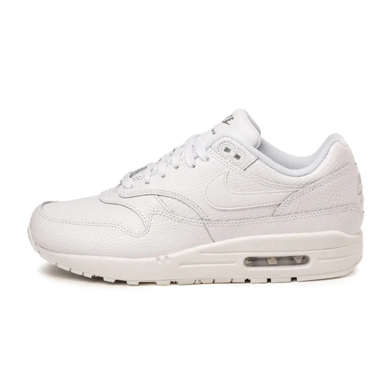 Nike Sneakers En Cuir|Sneakers Blancs*Air Max 1 PRM *Snakeskin* White / White / Pure Platinum / White