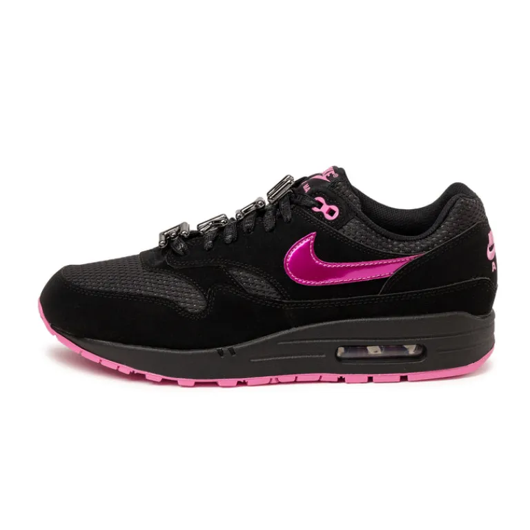 Nike Sneakers En Cuir|Chaussures De Running Retro*Air Max 1 PRM *Valentine´s Day* Black / Playful Pink / University Red