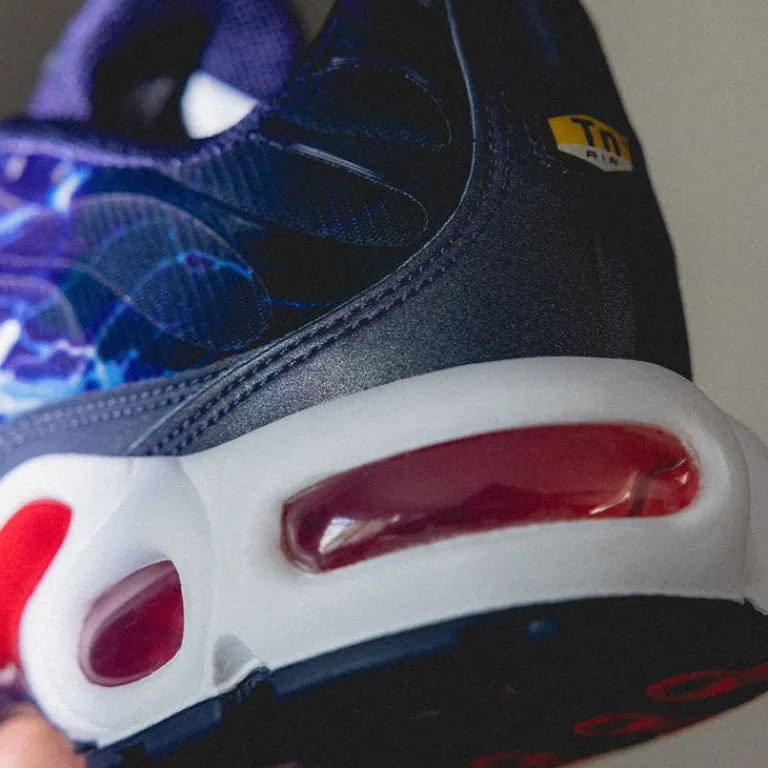 Nike Sneakers Végétaliens|Chaussures De Running Retro*Air Max Plus *Eclair Lightning* Midnight Navy / Midnight Navy / Salsa Red