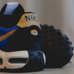 Nike Sneakers En Cuir|Chaussures De Running Retro*Air Max Waffle SP Hyper Blue / Metallic Gold / Black