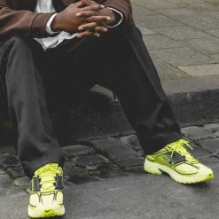 Nike Sneakers En Cuir|Chaussures De Running Retro*Air Pegasus Wave Light Lemon Twist / Black / Cyber