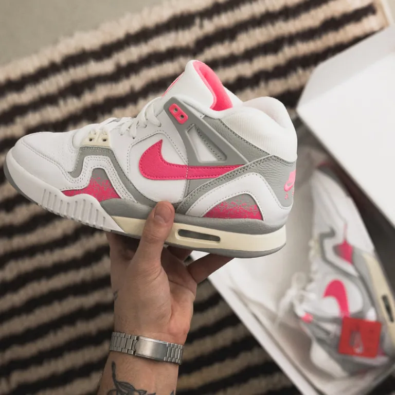Nike Sneakers Montantes|Sneakers En Cuir*Air Tech Challenge 2 *Racer Pink* White / Racer Pink / Light Smoke Grey