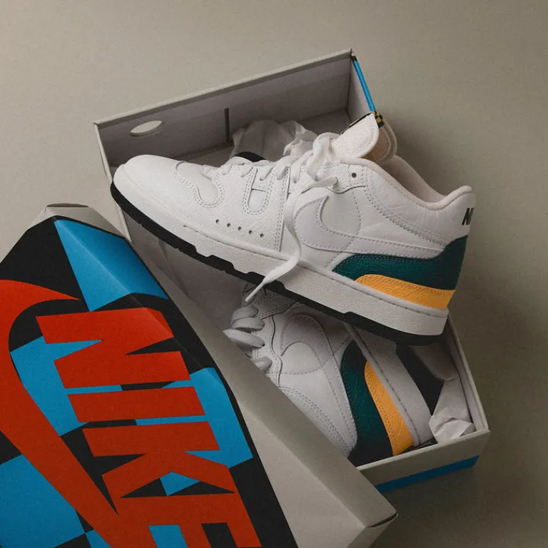 Nike Sneakers Montantes|Sneakers En Cuir*Attack *Year of the Snake* White / White / Mineral Teal / Melon Tint