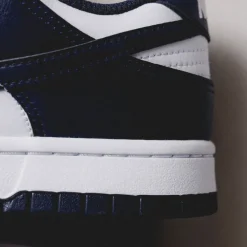 Nike Sneakers En Cuir*Dunk Low Retro White / Midnight Navy / White