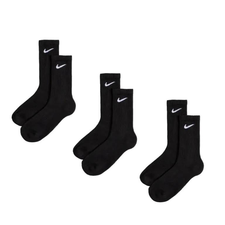 Nike Chaussettes*Everyday Cushioned Crew Socks 3 Pack Black / White
