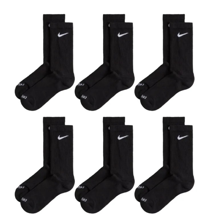 Nike Chaussettes*Everyday Plus Cushioned Crew Socks 6 Pack Black / White