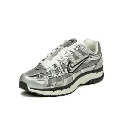 Nike Sneakers En Cuir|Chaussures De Running Retro*P-6000 Metallic Silver / Metallic Silver / Sail