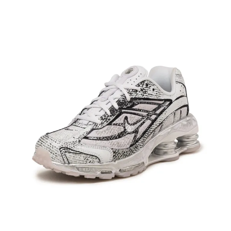 Nike Sneakers En Cuir|Chaussures De Running Retro*Shox Ride 2 White / Metallic Platinum / Black / Flat Gold