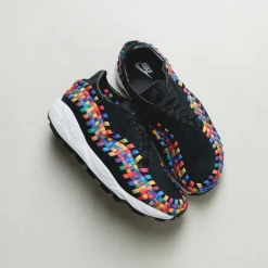 Nike Sneakers En Cuir|Chaussures De Running Retro*Wmns Air Footscape Woven Black / Black / White