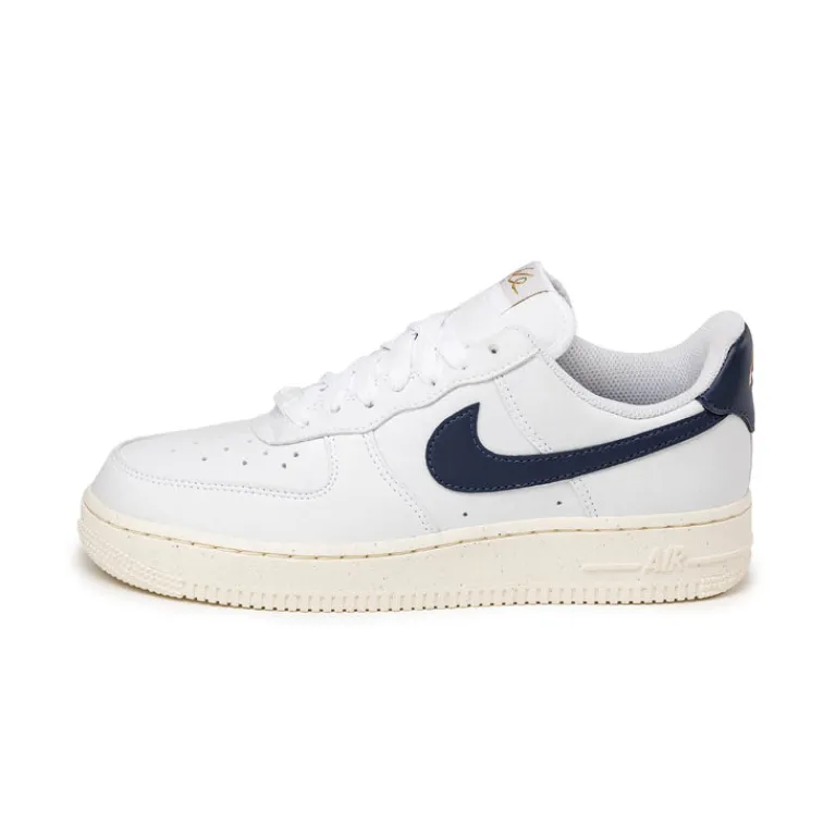 Nike Sneakers En Cuir|Sneakers Blancs*Wmns Air Force 1 '07 *Next Nature* White / Obsidian / Pale Ivory / Metallic Gold