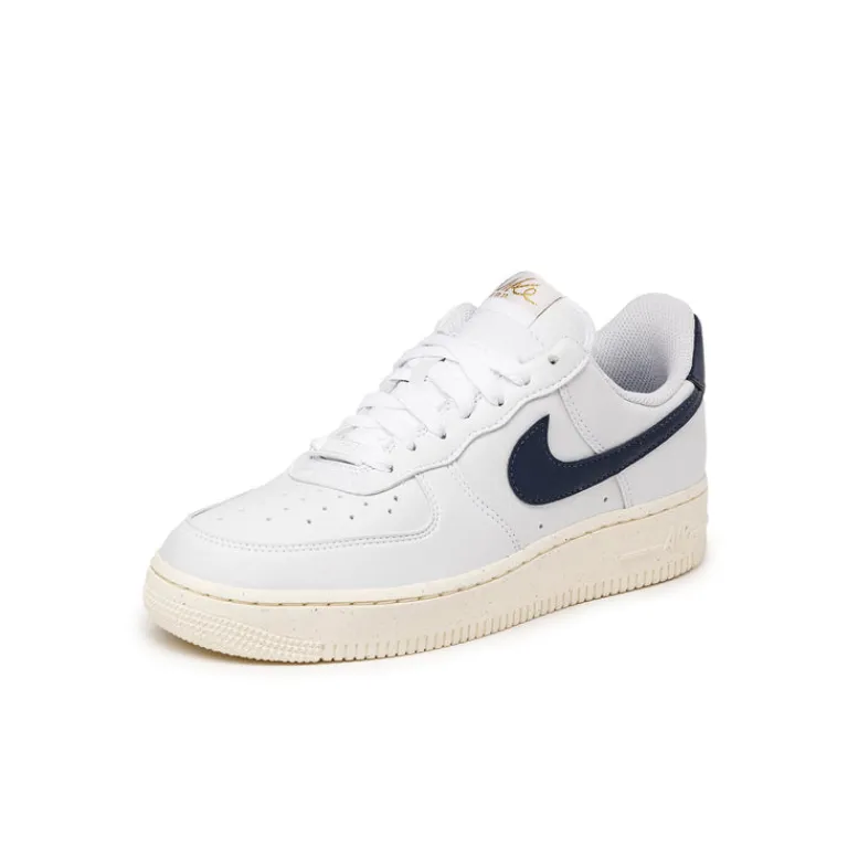 Nike Sneakers En Cuir|Sneakers Blancs*Wmns Air Force 1 '07 *Next Nature* White / Obsidian / Pale Ivory / Metallic Gold
