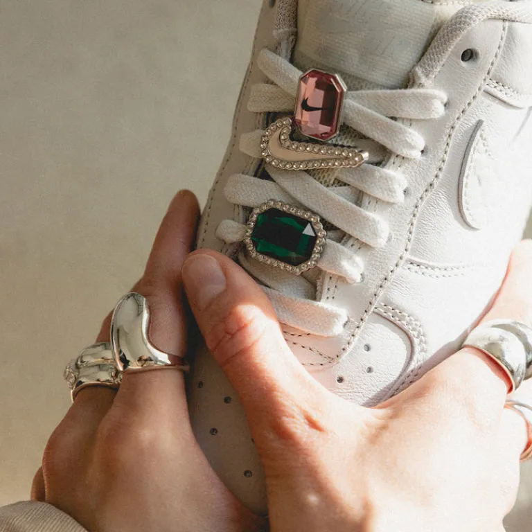 Nike Sneakers En Cuir|Sneakers Blancs*Wmns Air Force 1 Low Premium Light Bone / Light Bone / Kelly Green