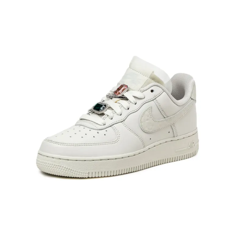 Nike Sneakers En Cuir|Sneakers Blancs*Wmns Air Force 1 Low Premium Light Bone / Light Bone / Kelly Green