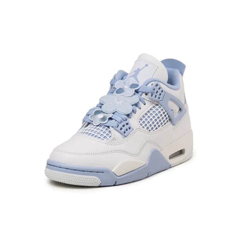 Jordan Sneakers Montantes|Sneakers En Cuir*Nike Wmns Air 4 Retro *Aluminum* White / Aluminium / Blue Tint / Oil Green