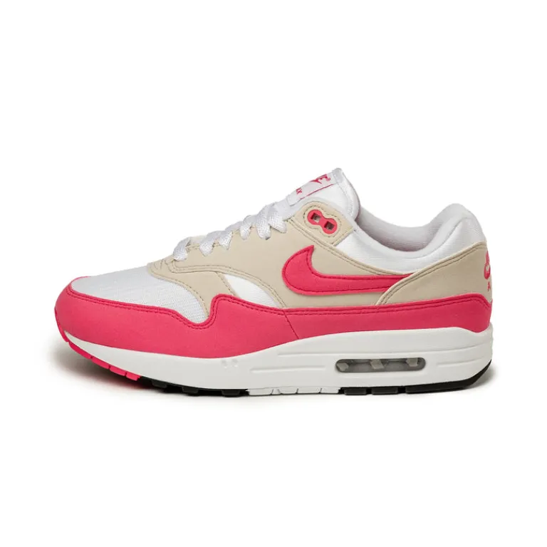 Nike Chaussures De Running Retro*Wmns Air Max 1 White / Aster Pink / Light Orewood Brown / Black