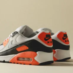 Nike Sneakers En Cuir|Chaussures De Running Retro*Wmns Air Max 90 White / Wolf Grey / Photon Dust / Black