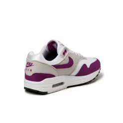 Nike Sneakers En Cuir|Chaussures De Running Retro*Wmns Air Max 1 '87 White / Bold Berry / Neutral Grey / Black