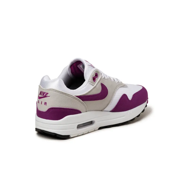 Nike Sneakers En Cuir|Chaussures De Running Retro*Wmns Air Max 1 '87 White / Bold Berry / Neutral Grey / Black