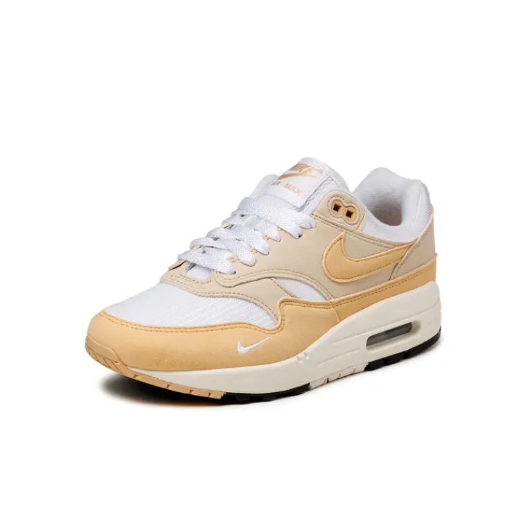 Nike Sneakers En Cuir|Chaussures De Running Retro*Wmns Air Max 1 '87 Light Orewood Brown / White Onyx / White / Sail