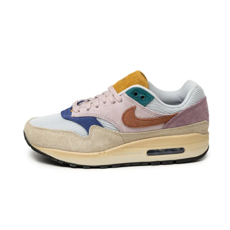 Nike Sneakers En Cuir|Chaussures De Running Retro*Wmns Air Max 1 '87 PRM Grain / Rugged Orange / Plum Fog / Violet Dust