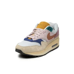 Nike Sneakers En Cuir|Chaussures De Running Retro*Wmns Air Max 1 '87 PRM Grain / Rugged Orange / Plum Fog / Violet Dust