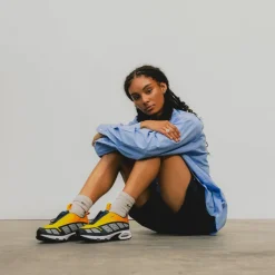 Nike Sneakers En Cuir|Chaussures De Running Retro*Wmns Air Max SNDR Canyon Gold / Deep Ocean / Light Smoke Grey