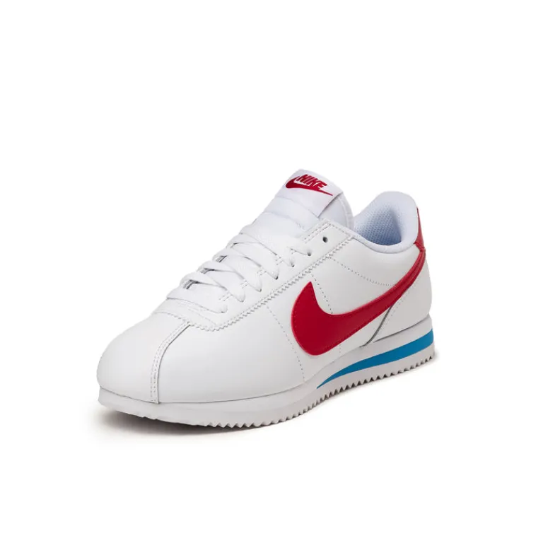 Nike Sneakers En Cuir|Sneakers Blancs*Wmns Cortez White / Varsity Red / Varsity Blue