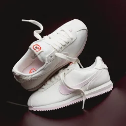 Nike Sneakers En Cuir|Chaussures De Running Retro*Wmns Cortez Sail / Pink Foam / Sail / Collegiate Grey