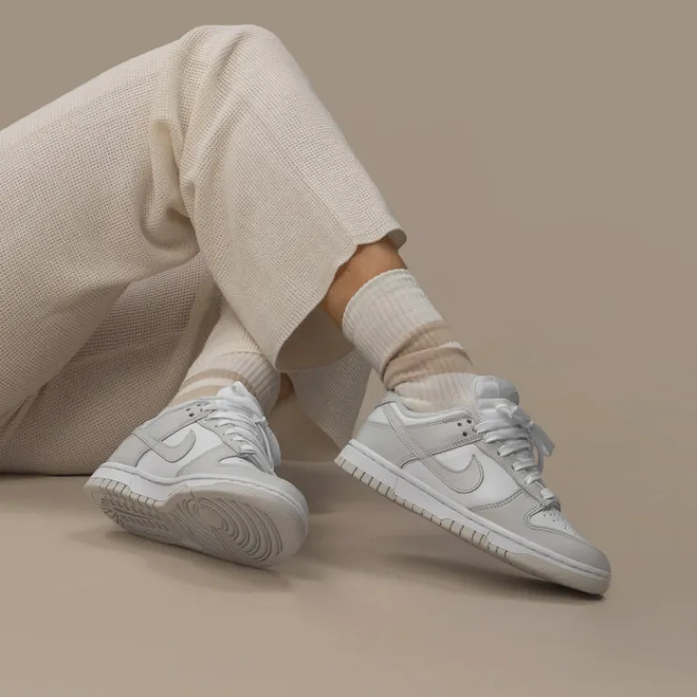 Nike Sneakers En Cuir|Sneakers Blancs*Wmns Dunk Low *Photon Dust* White / Photon Dust / White