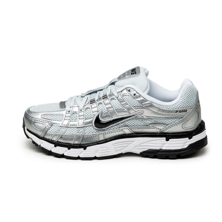 Nike Sneakers Végétaliens|Sneakers Blancs*Wmns P-6000 White / Black / Metallic Silver