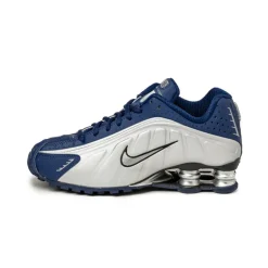 Nike Sneakers Végétaliens|Chaussures De Running Retro*Wmns Shox R4 Blue Void / Metallic Silver / Black