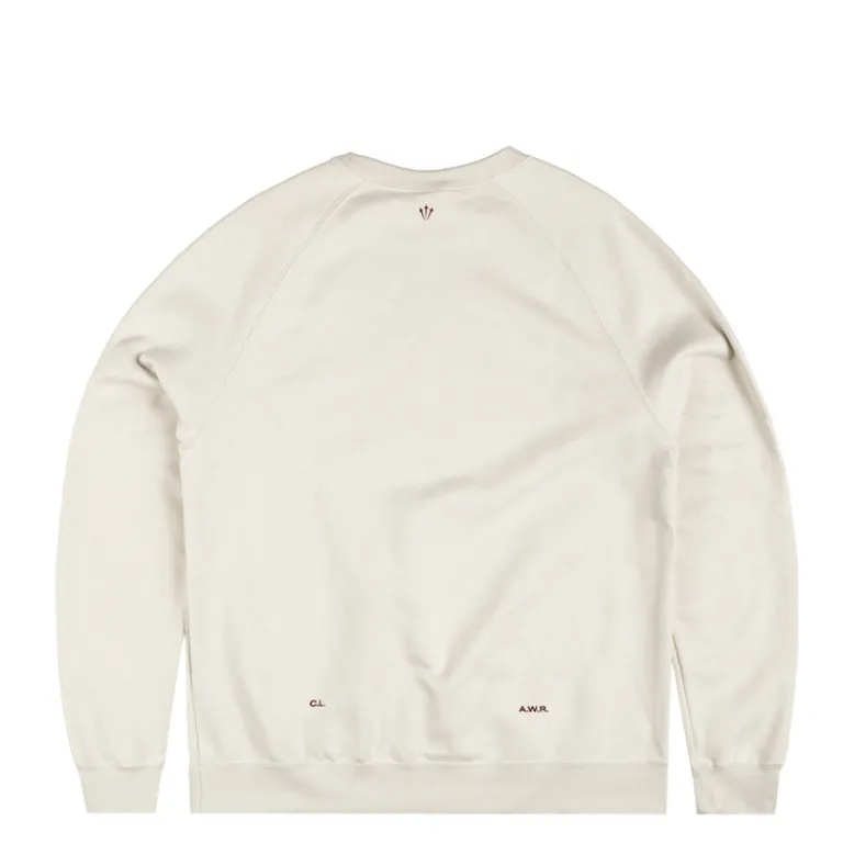 Nike Pullover*x Nocta Fleece CS Crew Light Orewood Brown / Team Red