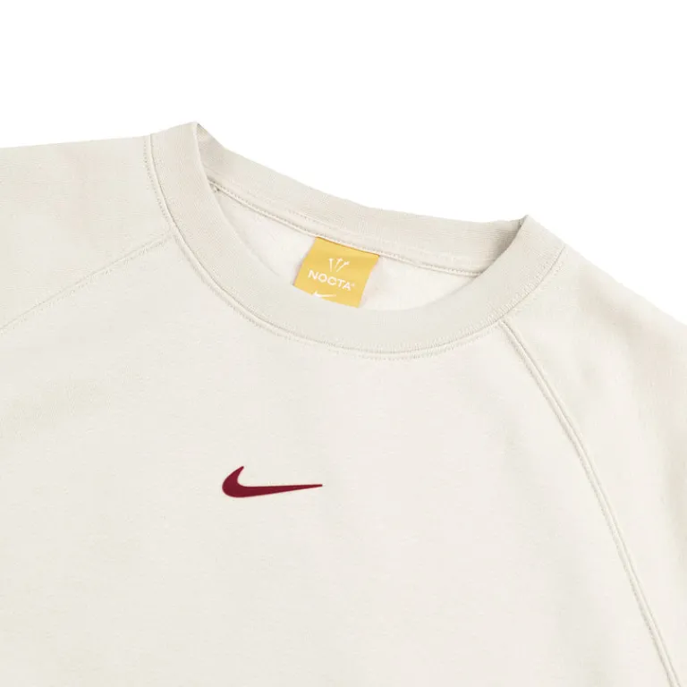 Nike Pullover*x Nocta Fleece CS Crew Light Orewood Brown / Team Red