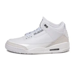 Jordan Sneakers Montantes|Sneakers En Cuir*NikeAir 3 Retro *Pure Money* White / Metallic Silver / White
