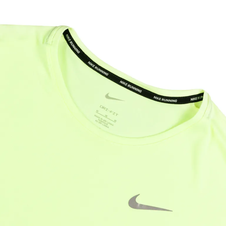 Nike Running|T-Shirts*Dri-FIT Miler UV Running Top Barely Volt / Reflective Silver