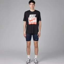 Nike T-Shirts*Rise 365 Run Energy Dri-Fit Running Short Sleeve Top Black / Picante Red