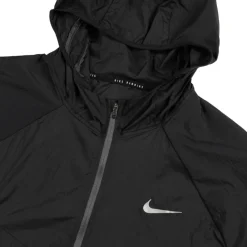 Nike Gilets|Running*Stride Repel UV Running Jacket Black / Iron Grey / Reflective Silver
