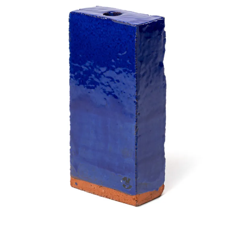 Niko June Bougies & Parfums D'Ambiance*A Single Brick Candle L Dark Blue